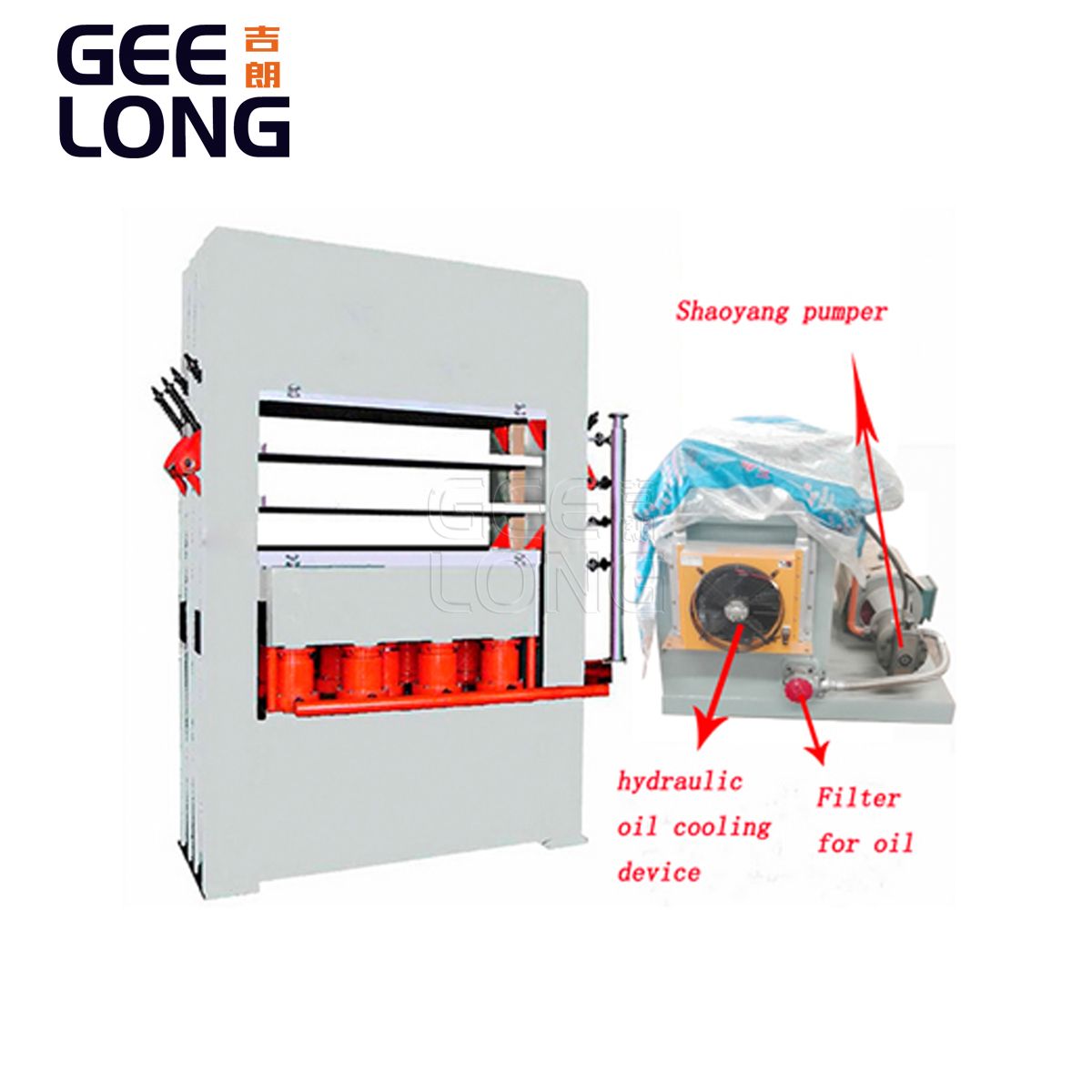 Станок для горячего прессования дверной обшивки из МДФ